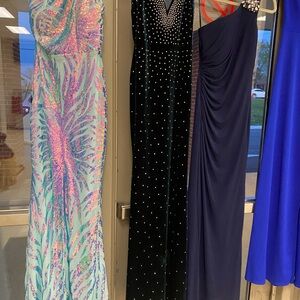 Elegant Multicolor Sequin Dress